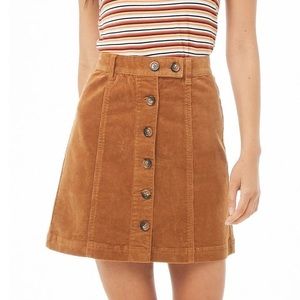 Corduroy mini skirt